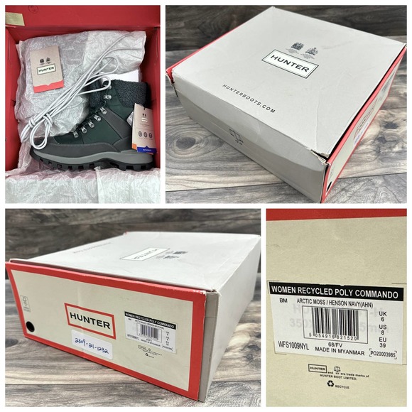 NIB Hunter Recycled Poly Commando Boots Waterproof Insulated 8 39 - Picture 10 of 12